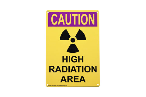 Metal Radiation Warning Signs