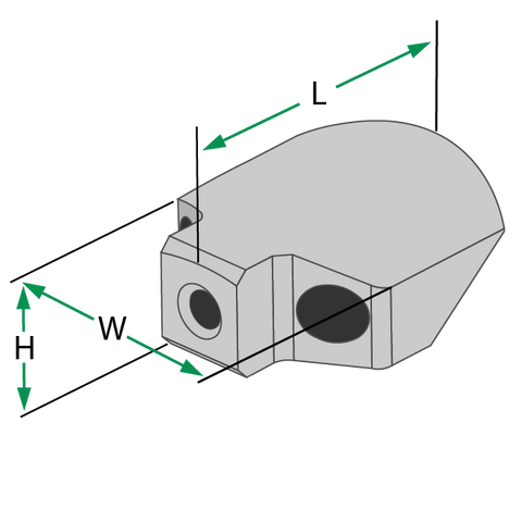 Sensor Networks Cobra Low profile wedge, fits Cobra Style Prbs, Flat