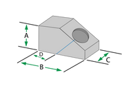 Sensor Networks Model QS Small Angle-Beam Wedge - 0.5"