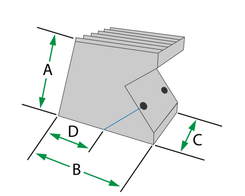 Sensor Networks Model SWS Wedge - 1.0" x 1.0"