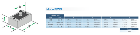 Sensor Networks Model SWS Angle-Beam Transducer - 5 MHz