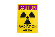 Metal Radiation Warning Signs