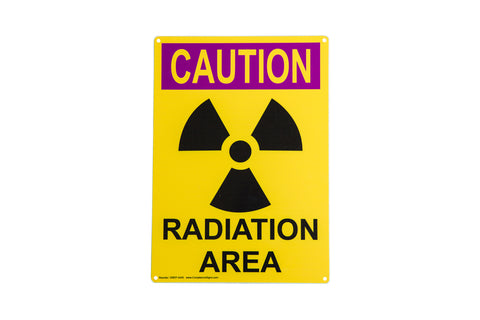 Metal Radiation Warning Signs