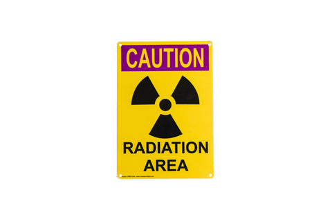 Metal Radiation Warning Signs
